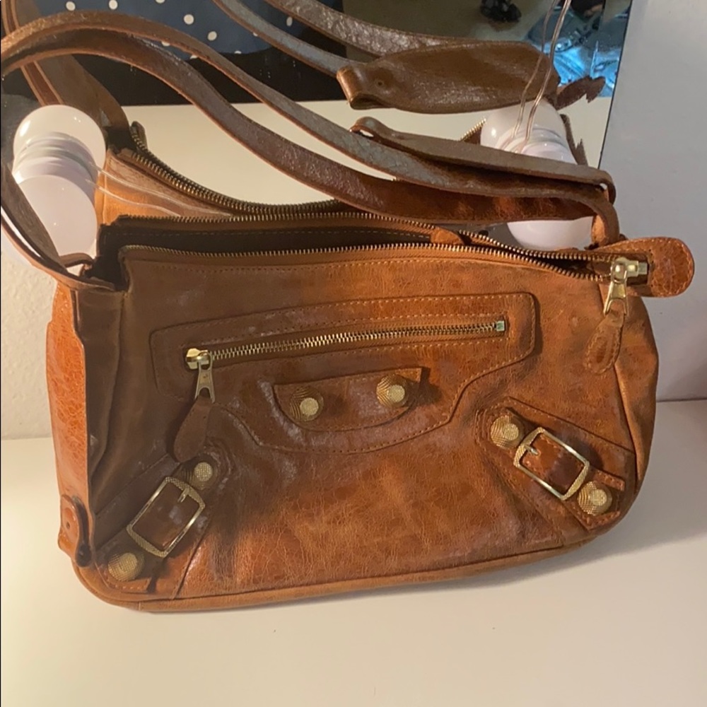 Balenciaga camel Purse